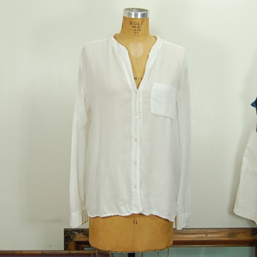 James Perse Standard White Button Down Shirt